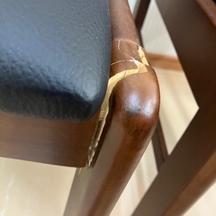 訳ありC級品　ダイニングチェア2脚セットの画像