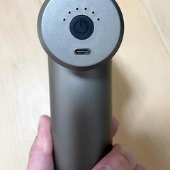 【美品】マッサージガン グレー ハンディタイプ 【各種アタッチメント付属】の画像