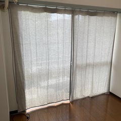 無印良品 麻 カーテン 茶 2枚組みの画像