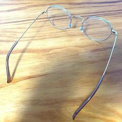 JINS　ゴールドメタルラウンド眼鏡「度無し」 Gap Metal NUDE. 「型番：UMF-21A-036」の画像