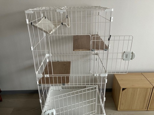 猫用 ケージ ハンモック付き！