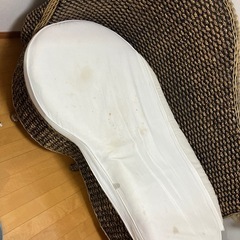8/18(月)朝10時まで限定 バリ製 ソファー バナナの茎で編んでいます　オットマン付の画像