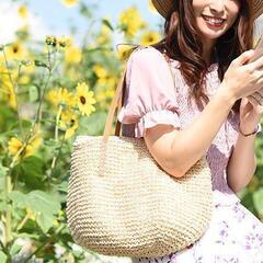 【★美品★】ふんわり素材のかわいい網目バッグの画像