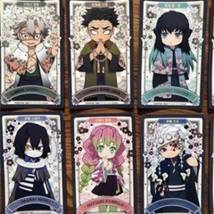 新品、未使用。 鬼滅の刃　限定シール　箔押し　18枚コンプセット。  の画像