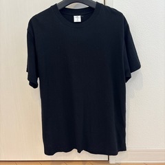 未使用　ﾒﾝｽﾞ ﾊﾞｯｸﾌﾟﾘﾝﾄTｼｬﾂ 黒の画像