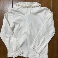 ブラウス 白 長袖 式服 110-120 綿の画像
