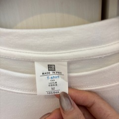 未使用　ﾒﾝｽﾞ ﾊﾞｯｸﾌﾟﾘﾝﾄTｼｬﾂ 白の画像