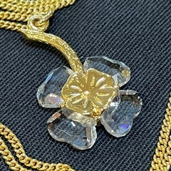 D7024【スワロフスキー】クローバー ネックレスの画像