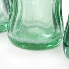 Coca-Cola 空き瓶 190mL×4本 Coke リターナブル瓶 赤ラベル 白波ライン インテリア コレクション オブジェ 1990年頃 札幌市 清田区 平岡の画像