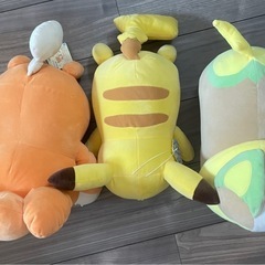 ポケモン　大きいぬいぐるみ3体の画像