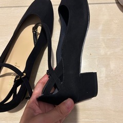 パンプス　黒　23.5　chocolateの画像