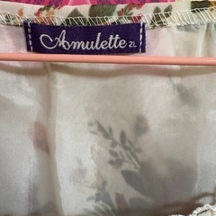 Amulette 花柄ノースリーブチュニック 2Lの画像