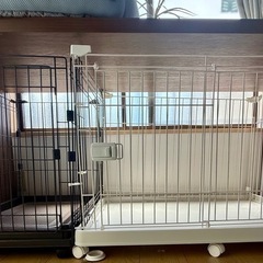 アイリスオーヤマ システムサークルトレー付き STS-600TN ホワイト 小型犬用 幅93×奥行63×高さ64.5cmの画像
