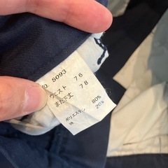 古着 作業ズボン ネイビー ウエスト76 ①5093の画像