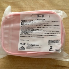 スヌーピー ジッパーポーチ ピンクの画像