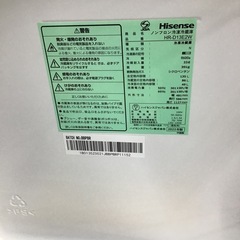 #H-38【ご来店頂ける方限定】Hisenseの2ドア冷凍冷蔵庫ですの画像