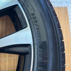 取引中【美品タイヤホイール4点セット】エスティマ18インチ純正ホイール【タイヤ溝有 純正ホイールナット付！】の画像