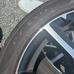 スバル純正17インチアルミ4本セット （夏タイヤ215/45R17ピレリ）の画像