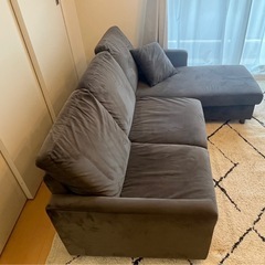 2〜3人掛けソファ　ベルベットの画像