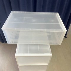 無印良品　ポリプロピレン　衣装ケース　中　4個セットの画像