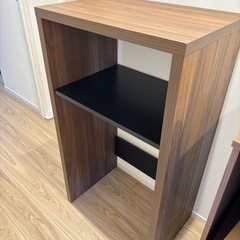 【SHIRAI STORE】レンジ台 ゴミ箱上ラック 幅60cm 高さ105cm ダークブラウン キッチン収納 ヴォルデバ VRD-1060DKの画像