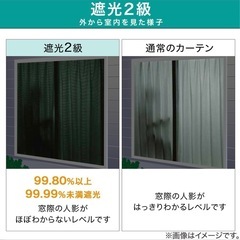 最終価格！【美品】シマエナガ　遮光2級 ドレープカーテン グレー【ニトリ】　丈200cmの画像