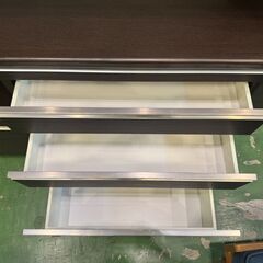 【愛品館八千代店】松田家具　スライド扉キッチンボード　117DBRの画像