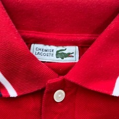 訳あり Lacoste 赤 ポロシャツ 半袖の画像