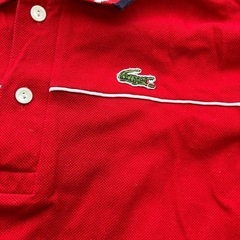 訳あり Lacoste 赤 ポロシャツ 半袖の画像