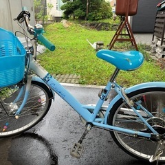 22インチ 6段変速 ジュニア自転車 cafe croissant 水色 女の子