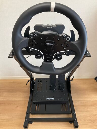 MOZA-R5ダイレクトドライブバンドルペダルとCIREAROAレーシングホイールスタンド