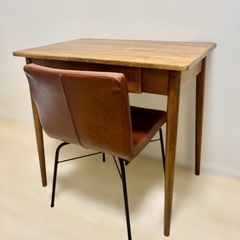 【美品•オシャレ】niko and …ビンテージ風 デスク&チェア セットの画像