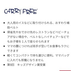 carry free チェアベルト　レッドの画像