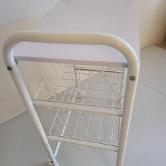 ディノス★キッチンワゴン★ホワイト★白★キャスター付き 3段 ★おしゃれの画像