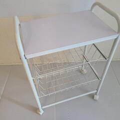 ディノス★キッチンワゴン★ホワイト★白★キャスター付き 3段 ★おしゃれの画像