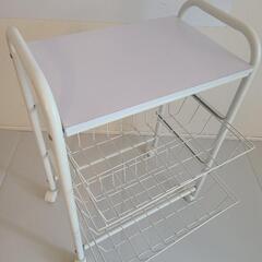 ディノス★キッチンワゴン★ホワイト★白★キャスター付き 3段 ★...