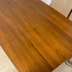 【ニトリ】伸長式ダイニングテーブル (幅120-160cm CRD DBR)の画像