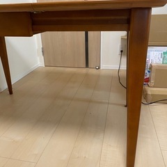 【ニトリ】伸長式ダイニングテーブル (幅120-160cm CRD DBR)の画像