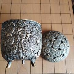 真鍮銅幕末時代作者銘香炉の画像