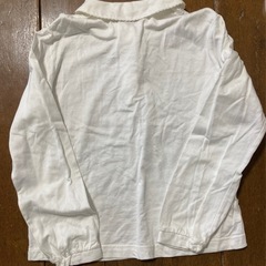 ブラウス 白 長袖 綿 120-130 ファミリア　式服の画像