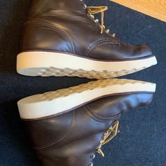 レッドウィング　ソール交換済み! REDWING プレーントゥ 9 チョコレート色　ブーツの画像