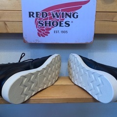 レッドウィング ソール交換済み! REDWING プレーントゥ 黒色　7ハーフ　ブーツの画像
