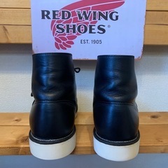 レッドウィング ソール交換済み! REDWING プレーントゥ 黒色　7ハーフ　ブーツの画像