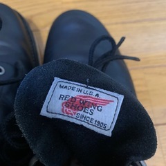 レッドウィング ソール交換済み! REDWING プレーントゥ 黒色　7ハーフ　ブーツの画像