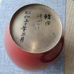 螺鈿壺　金属製の画像