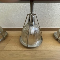 ウォルナット×グラス　シーリングライトの画像