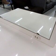 使用感あり ドレッサー 幅60×奥行40×高さ125cm 椅子付き コンセント通電確認済み エナメル調 ホワイト系 苫小牧西店の画像