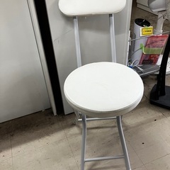 A2508-490 折りたたみチェア ホワイト 中古 汚れありの画像
