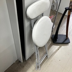 A2508-490 折りたたみチェア ホワイト 中古 汚れありの画像