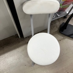 A2508-490 折りたたみチェア ホワイト 中古 汚れありの画像